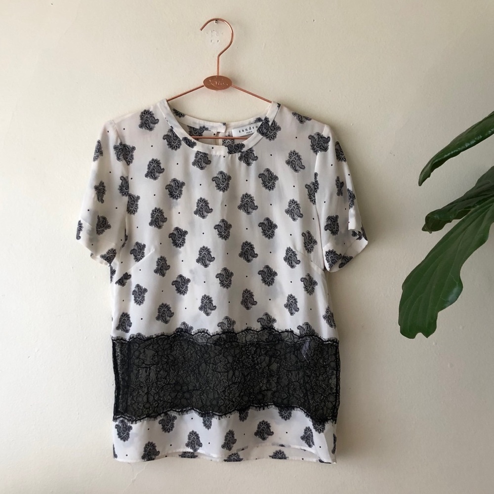 Sandro Printed Blouse